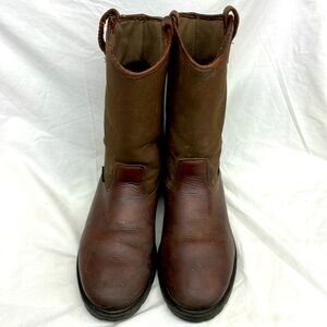 Georgia boots leather and canvas waterproof work boots men sz 8.5w